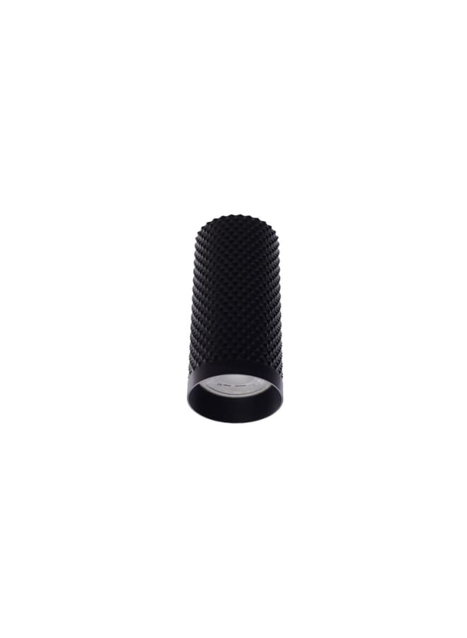 Jana Light Black Empty Faceted Round Aluminum Cylinder, 12×5.5 cm – JN460 - Image 1